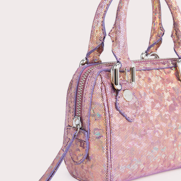 By Far Dora disco violet hologram leather bag, view 5