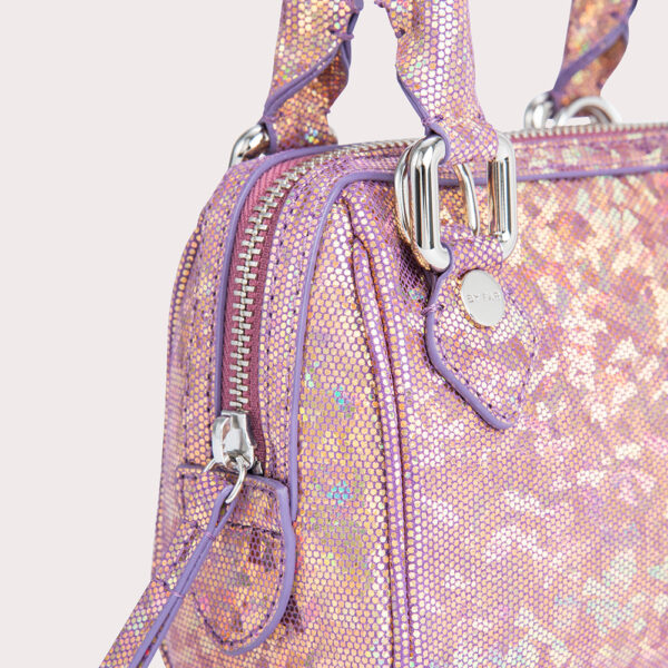 By Far Dora disco violet hologram leather bag, view 6