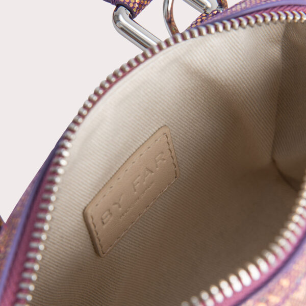 By Far Dora disco violet hologram leather bag, view 8