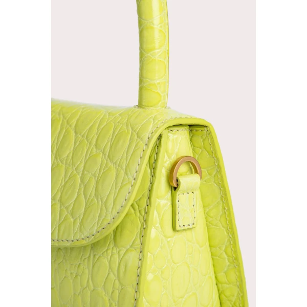 Dora black circular croco embossed leather bag Bags bag Luxury Shoes 