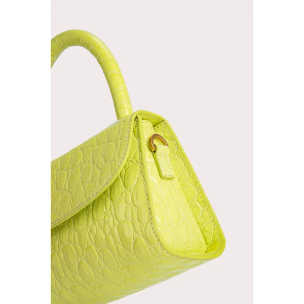 Dora black circular croco embossed leather bag Bags bag Luxury Shoes 