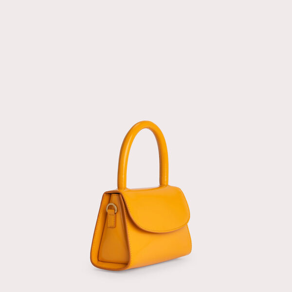 By Far Mini sunflower semi patent leather bag, view 2