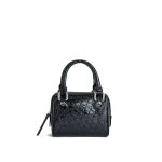 Dora black circular croco embossed leather bag Bags bag Luxury Shoes 
