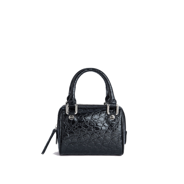 Dora black circular croco embossed leather bag Bags bag Luxury Shoes 