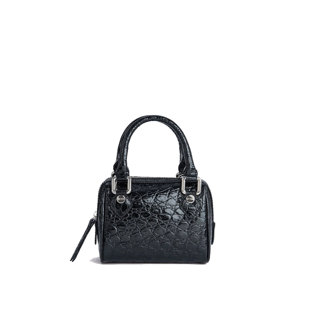 jckje22 (3) Dora black circular croco embossed leather bag Bags bag Luxury Shoes
