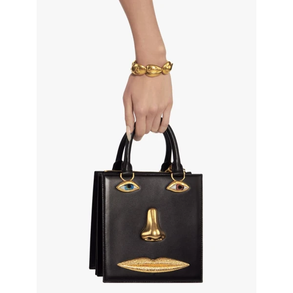 Schiaparelli Anatomy black jewelry bag, view 2