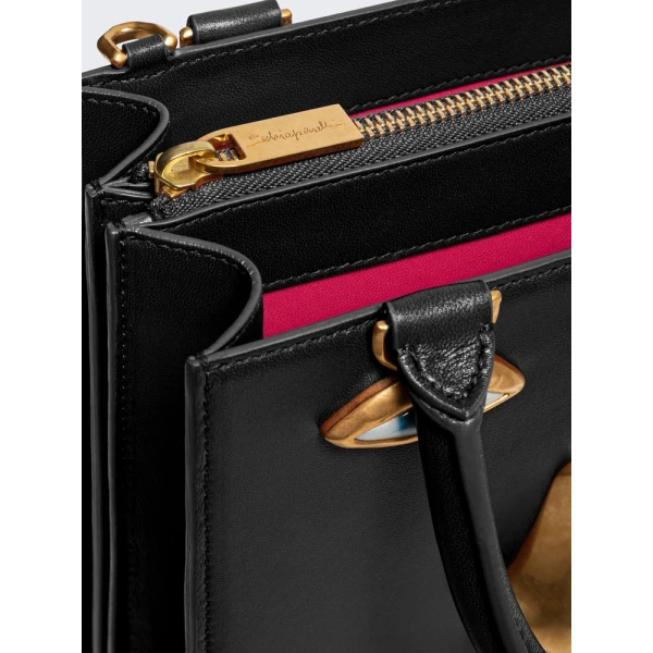 Schiaparelli Anatomy black jewelry bag, view 4