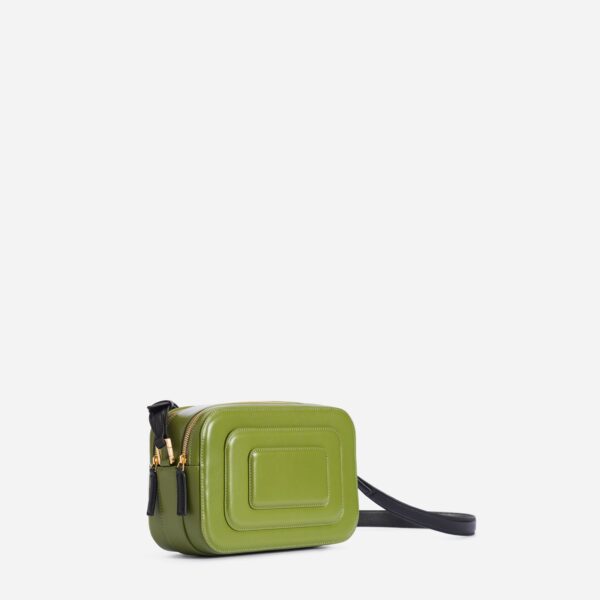 Mlouye Art deco camera calla green bag, view 8