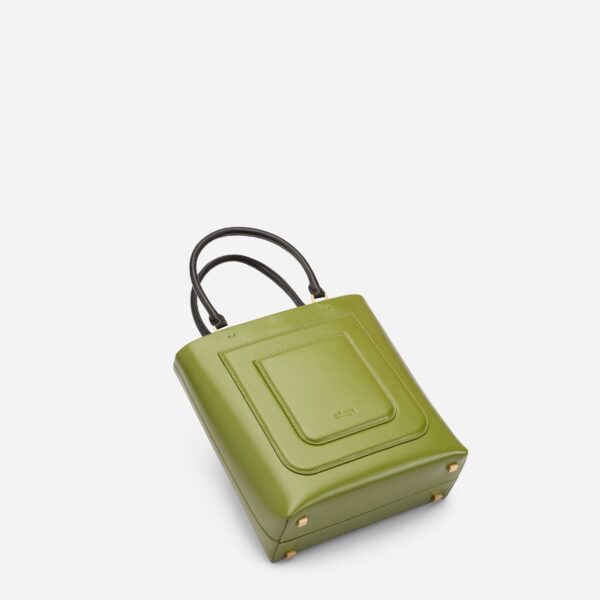 Mlouye Art deco tote calla green bag, view 7