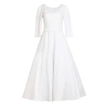 Francesca dress Jacquard alyzee emerald dress Clothing 3/4 Sleeve Luxury Shoes 