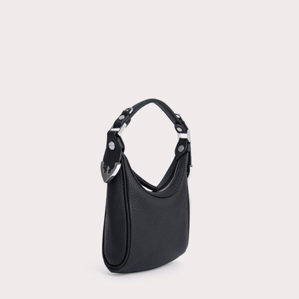 By Far Cosmo black flat grain leather bag, view 2