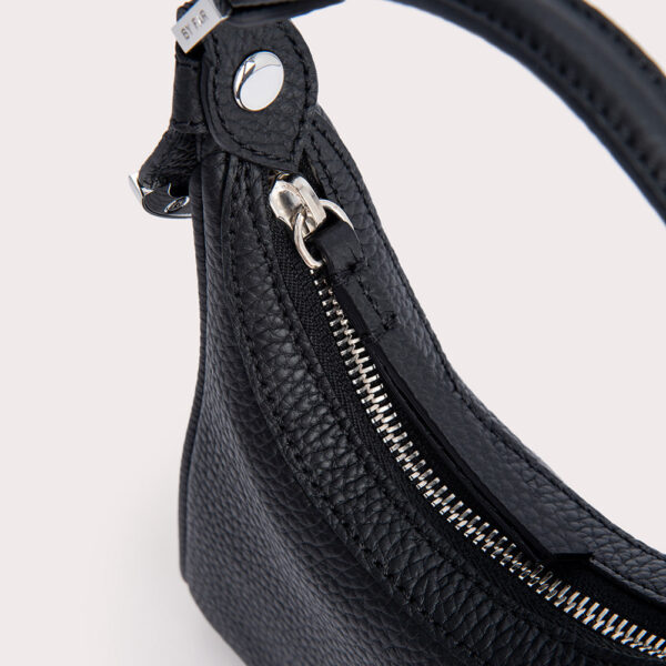 By Far Cosmo black flat grain leather bag, view 6