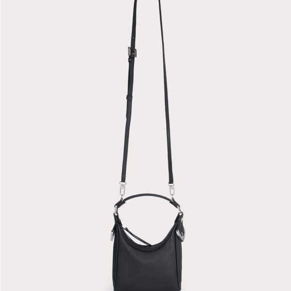By Far Cosmo black flat grain leather bag, view 3