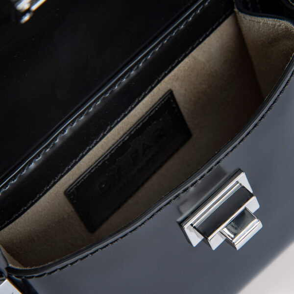 By Far Baby billy black semi patent leather bag, view 10