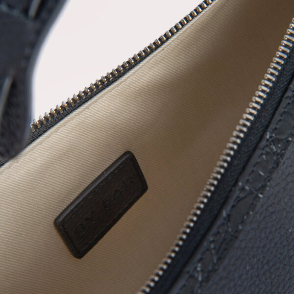 By Far Gib black croco and flat grain leather bag, view 7