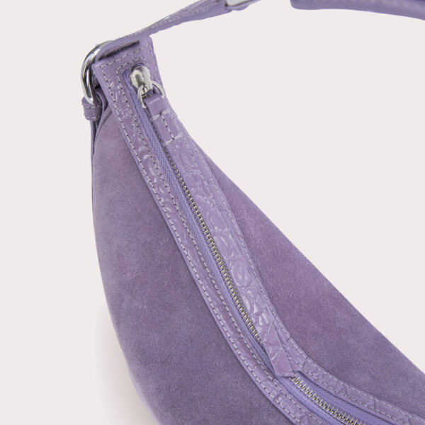 By Far Gib purple haze croco and suede leather bag, view 5