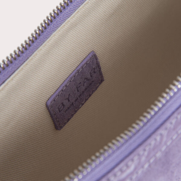 By Far Gib purple haze croco and suede leather bag, view 10