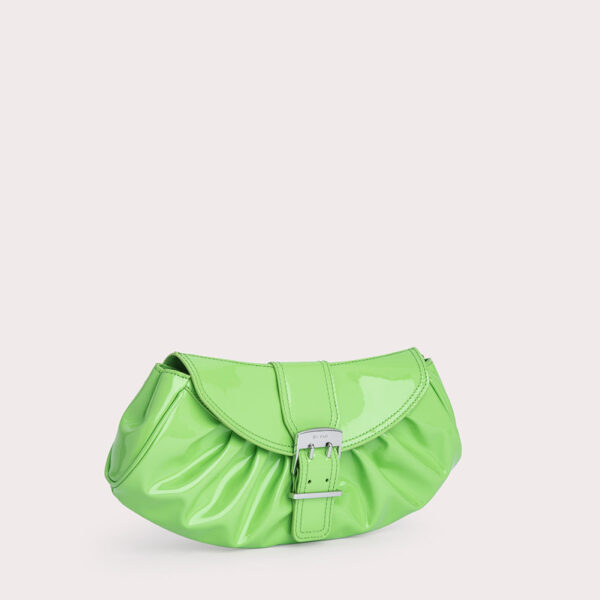 By Far Glami fresh green patent leather bag, view 4