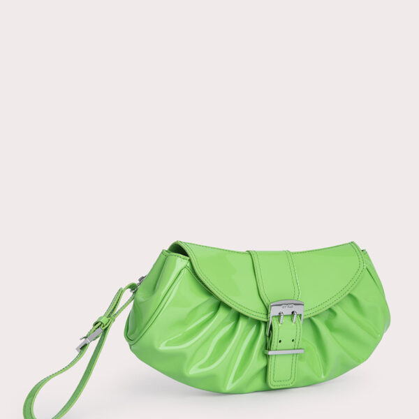By Far Glami fresh green patent leather bag, view 3