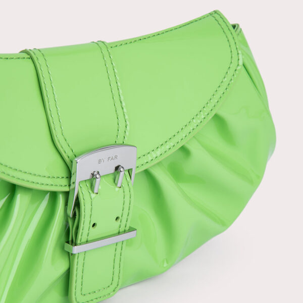 By Far Glami fresh green patent leather bag, view 5