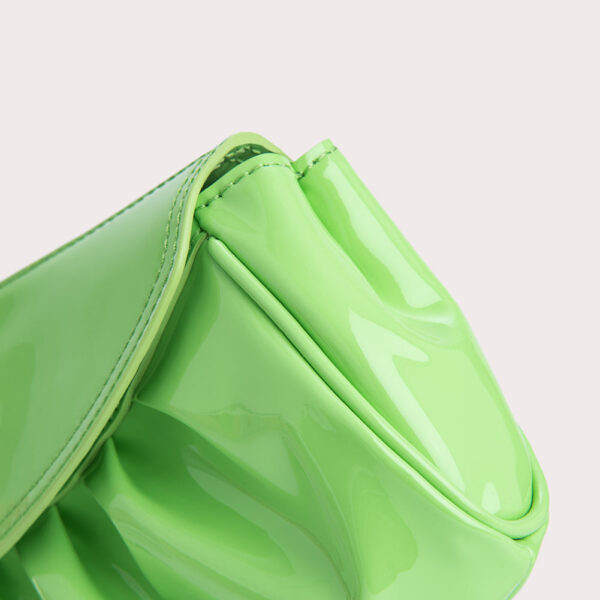 By Far Glami fresh green patent leather bag, view 6