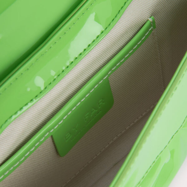 By Far Glami fresh green patent leather bag, view 7