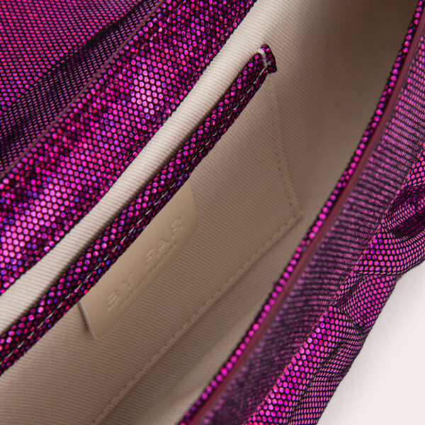 By Far Glami fuchsia disco dot leather bag, view 7