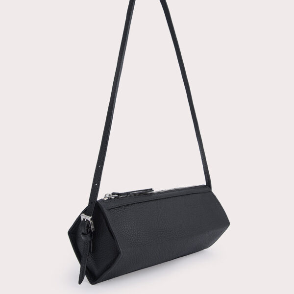 By Far Karo black flat grain leather bag, view 4
