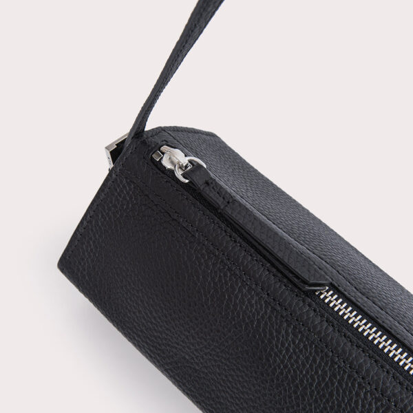 By Far Karo black flat grain leather bag, view 5