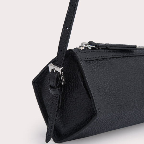 By Far Karo black flat grain leather bag, view 2