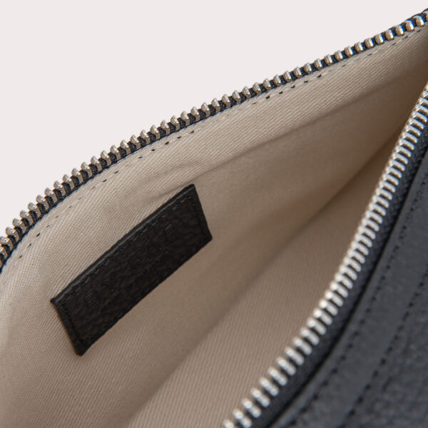 By Far Karo black flat grain leather bag, view 3