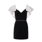 Apple red and pink wave print corset dress   Luxury Shoes 