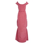 Apple red and pink wave print corset dress   Luxury Shoes 