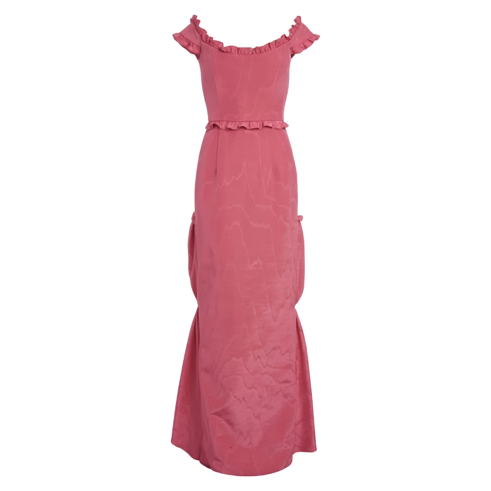Apple red and pink wave print corset dress Apple red and pink wave print corset dress Luxury Shoes