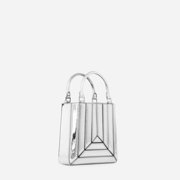 Mlouye Sera tall tote mini mirror bag, view 7