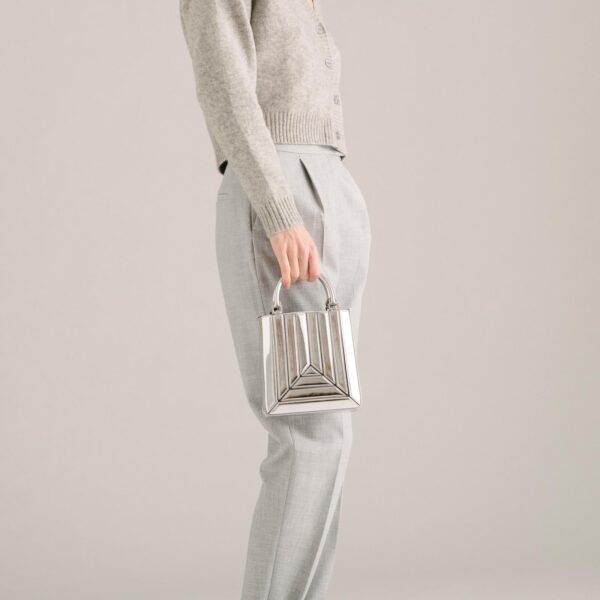 Mlouye Sera tall tote mini mirror bag, view 4