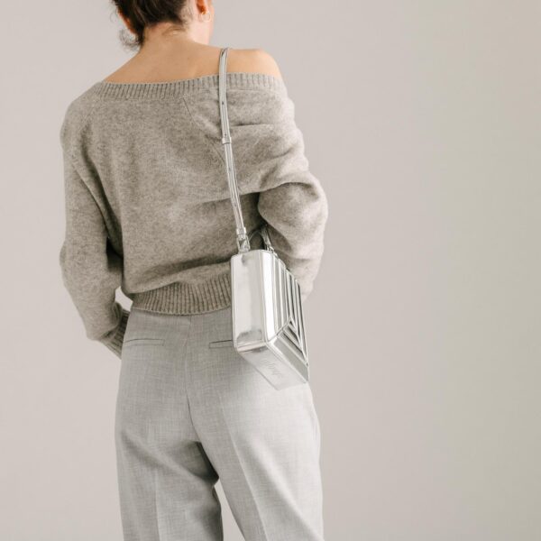 Mlouye Sera tall tote mini mirror bag, view 3