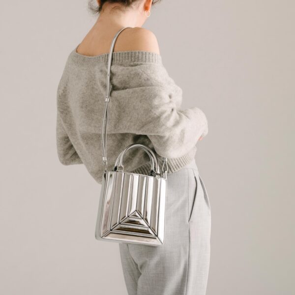 Mlouye Sera tall tote mini mirror bag, view 2