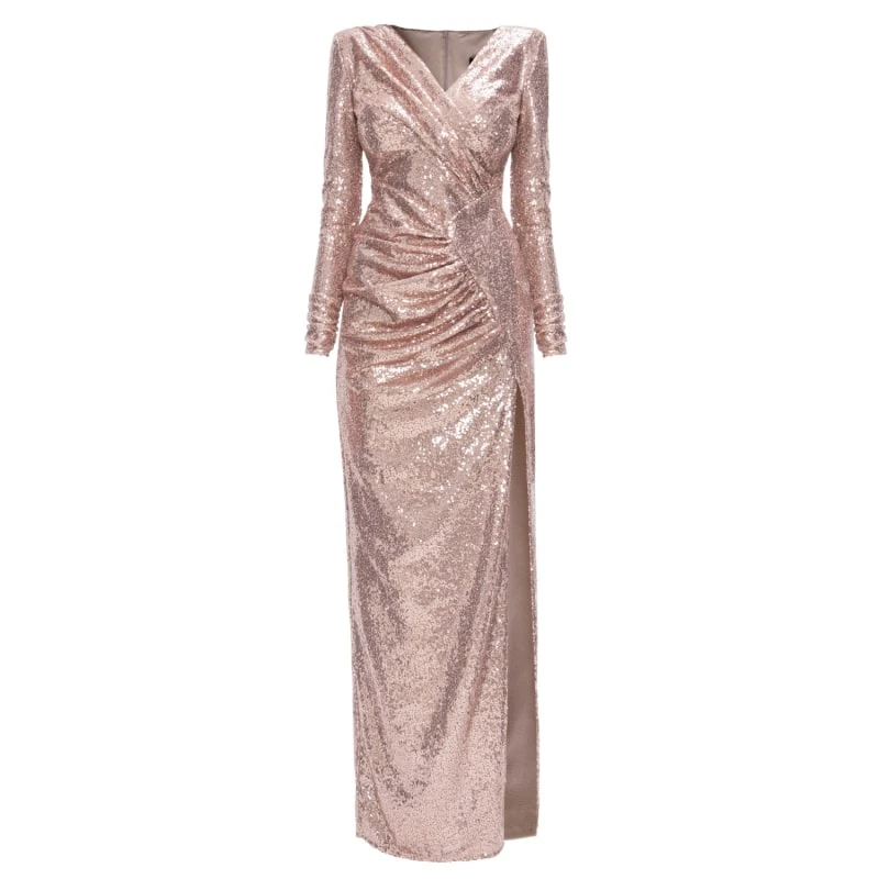 pisdubtve7jrulmsrhfy Satin long dress emerald tied back – 4 UK Luxury Shoes
