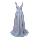 Delilah pink moire off-the-shoulder gown (Copy) Clothing A-Line Dresses Luxury Shoes 
