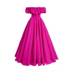 Delilah pink moire off-the-shoulder gown (Copy) Clothing A-Line Dresses Luxury Shoes 