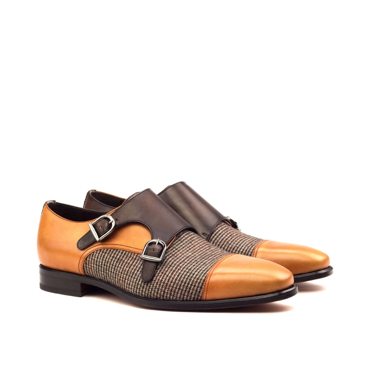 Brown Double Monk Shoe Brown Double Monk Shoe