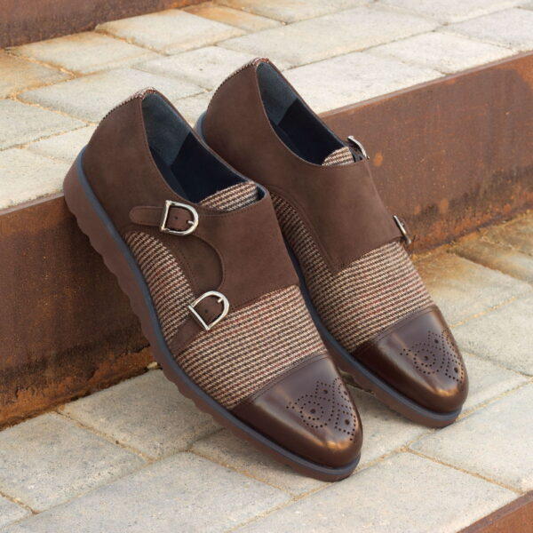  Luxury Handbags by you Brown Double Monk Shoe, view 4