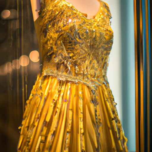gold luxury dress