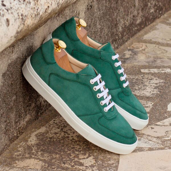  Luxury Handbags by you Green Low Top Trainer, view 4