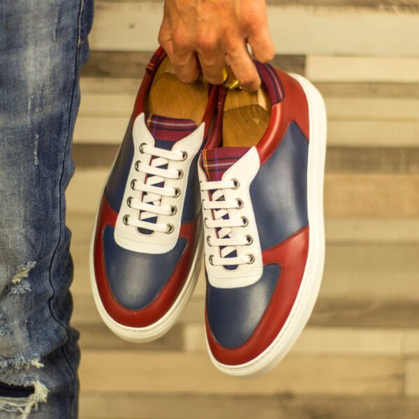  Luxury Handbags by you Blue Low Top Trainer, view 4