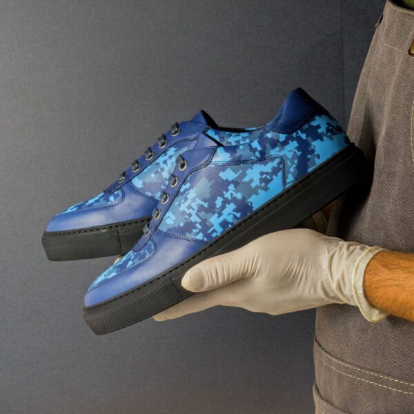 Luxury Handbags by you Blue Low Top Trainer, view 4