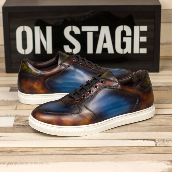  Luxury Handbags by you Blue Low Top Trainer, view 4