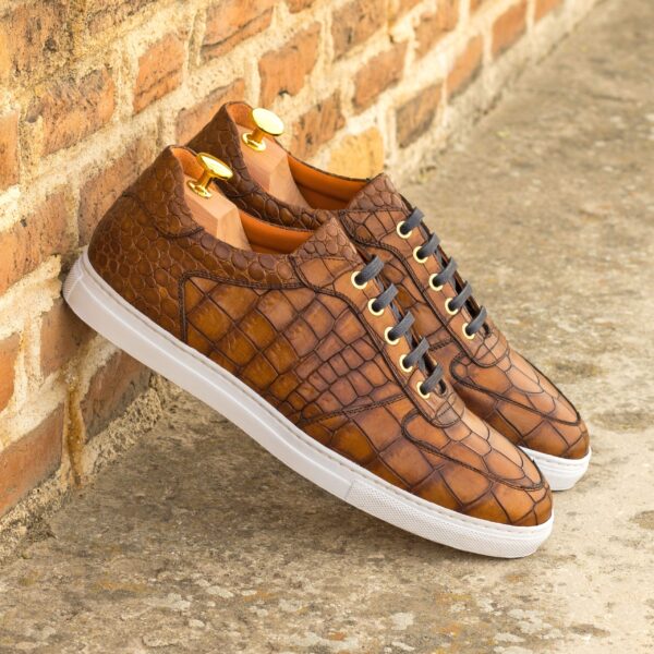  Luxury Handbags by you Brown Low Top Trainer, view 4