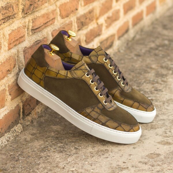  Luxury Handbags by you Green Low Top Trainer, view 4